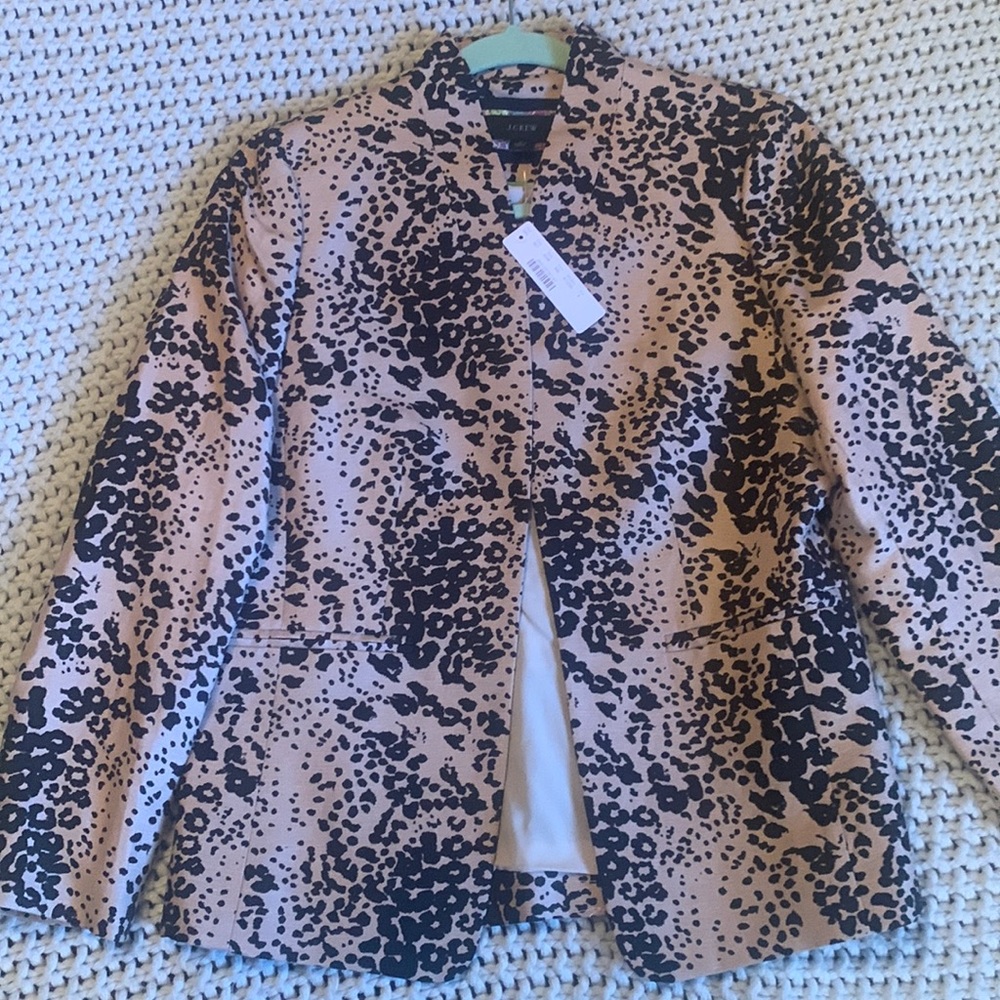 J Crew Blazer Leopard Print Size 4